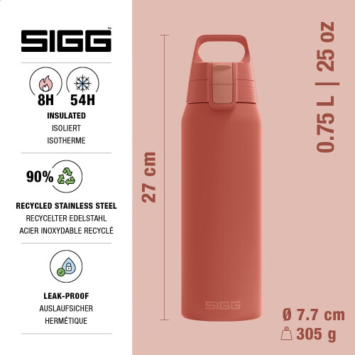 Sigg Sigg - 6021.20 - Borraccia - Shield Therm ONE - Rosso - 0.75 L 2