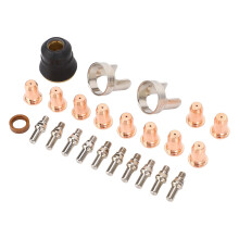 24pcs IPT40 Tip Electrode Kit, Brass, Zinc Alloy, Stainless Steel Plasma Cutting Torch, for Cut 55DS Pro, Cut 65DS