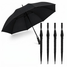 Weewooday 4 Pcs Black Golf Umbrellas, 47 Inch Extra Large Windproof Automatic Open Umbrellas, Waterproof UV Protection for Rain, Wedding, Golf