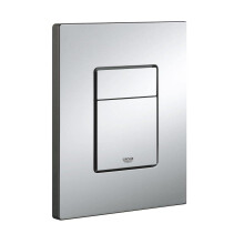 GROHE Skate Cosmopolitan Flush Plate for Concealed Gd2 Cisterns, Water-Saving, Dual Flush with Start-and-Stop Activation, Easy to Install, Chrome