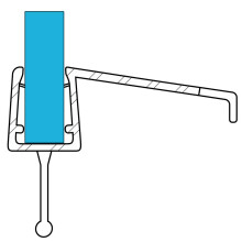 VARIOSAN Shower Seal 10858, 100 cm, for 6-8 mm Glass Thickness, S3, Transparent