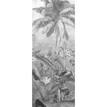 Komar Non-Woven Photo Wallpaper - Amazonia Black and White Panel - Size 100 x 250 cm (Width x Height)