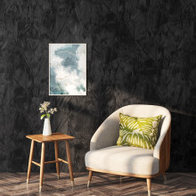 ReWallpaper Black Velvet Wallpaper for Living Room Self Adhesive Felt Wallpaper Vintage Black 44.5cm7m Removable Velvet Flocking Peel and Stick