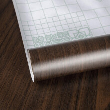 TOTIO 31.5x157in Dark Brown Wood Effect Vinyl Self Adhesive Wallpaper Walnut Vinyl Wrap Wood Grain Peel and Stick Contact Paper Waterproof Worktop
