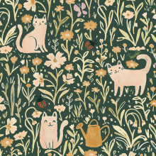 CiCiwind Peel and Stick Wallpaper Green Floral Contact Paper 41cm15m Waterproof Self Adhesive Vinyl Wrap Yellow Flower Animals Wallpaper Thicken