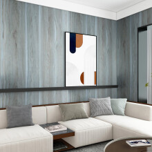 TOTIO 48x197inch Extra Wide Blue Wood Grain Peel and Stick Wallpaper Peacock Blue Contact Paper Bubble-Free Matte Thicken Wood Effect Furniture