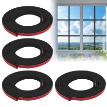 Window Trim Moulding,10m/20m White/Black Self Adhesive Glass Decorative Strip with Groove Peel and Stick Moulding Trim Flexible Window Grid Insert
