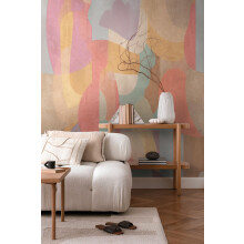 Livingwalls CosmoLiving Non-Woven Wallpaper with Abstract Design in Orange, Brown, red – 8,80 x 0,53 m Designer Wallpaper by Cosmopolitan – 791455