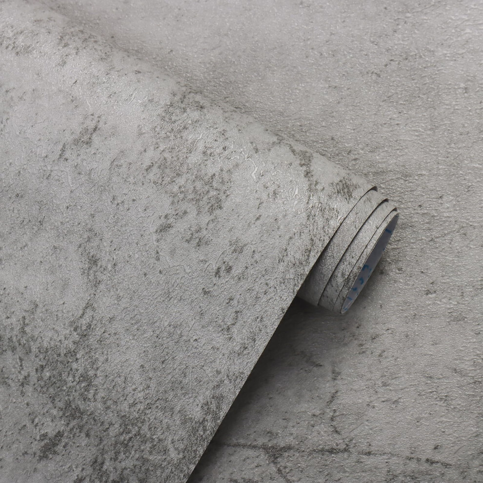 Ciciwind Self Adhesive Wallpaper Concrete Look Contact Paper Light Grey Peel And Stick Wallpaper 40Cm15m Waterproof Sticky Back Plastic Thicken 5051228023895