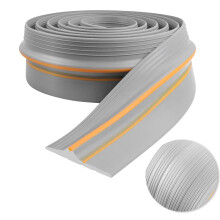 Universal Garage Door Seal Bottom Weather Stripping Door Threshold Seal Heavy Duty Garage Draught Excluder Rubber Threshold Strip (Grey, 6m90mm12mm)