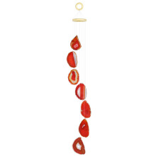 mookaitedecor Agate Slice Crystal Wind Chime for Home Window Garden Decor