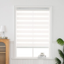 Day Night Blind Zebra Roller Blinds Blackout Window Curtain For Bedroom Door Windows Aluminium Cassette Translucent Vision Curtains (White Width 65cm