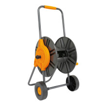 Amig - Hose Reel Cart - For 1/2" Hoses - Maximum Winding Capacity of 60m - With Crank for Easy Winding - Polypropylene - Orange and Grey