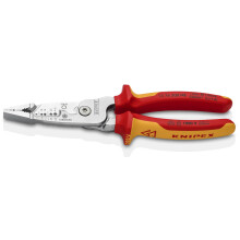 KNIPEX WireStripper Metric Version self-Service Card Chrome-Plated Insulated with Multi-Component Grips, VDE-Tested 200 mm, 13 76 200 ME SB