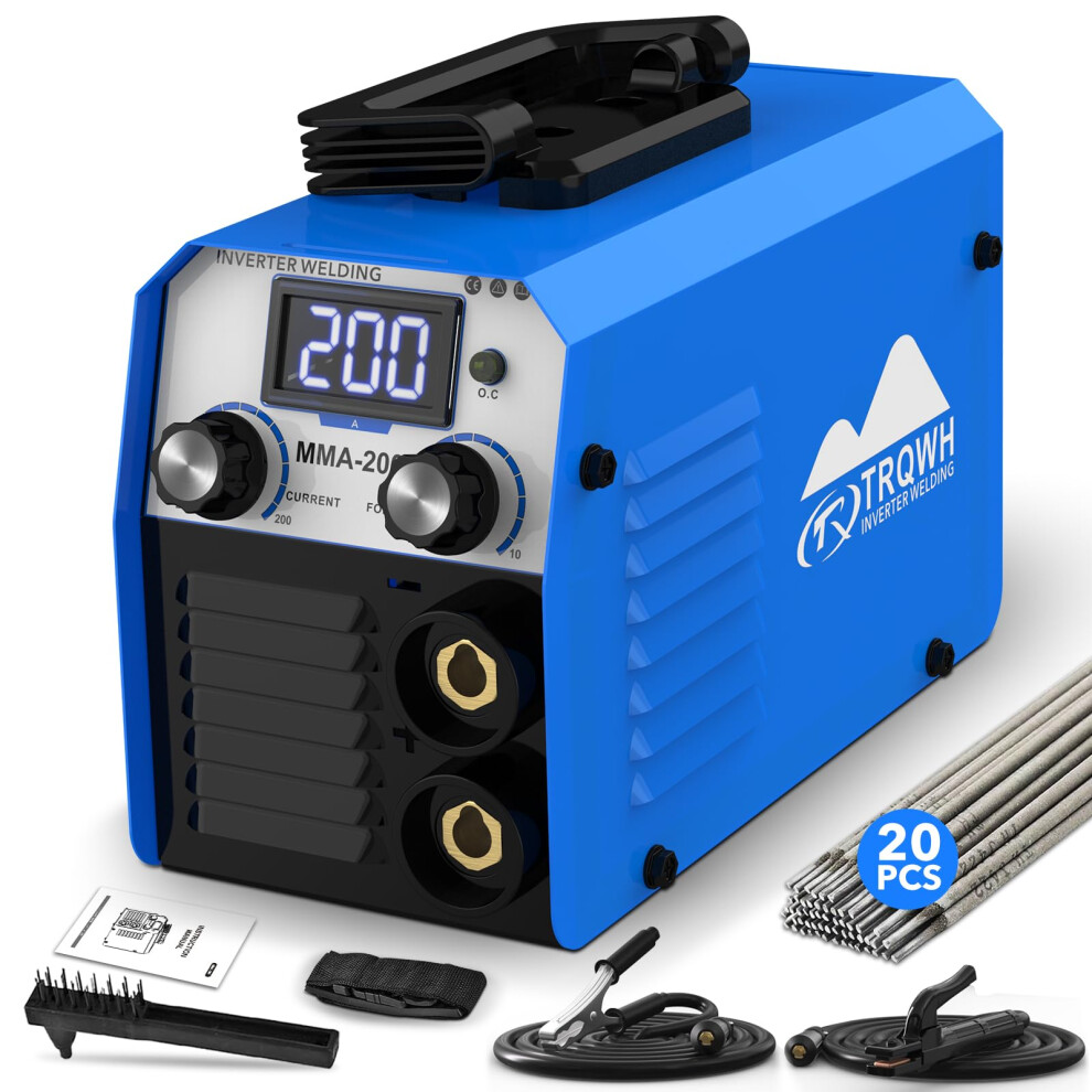 Trqwh 200A Mini Welding Machine 220V Stick Welder Arc Welder Machine Igbt Inverter Mini Mma Welder Tig/Mig Portable Welding Machine With Hot Start 5051228008304
