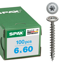 Spax Woodworking Screws, Stainless Steel, 257000600605