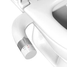 Non-Electric Bidet Dual Mode Bidet Attachment for Toilet, Ultra Slim Rotary Switch Retractable Nozzles for Rear & Feminine Wash