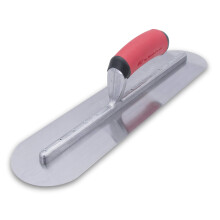 Marshalltown FTFR374R Fully Rounded Finishing Trowel – 16" x 4" Polished Steel Blade, Soft Grip Handle, Cast Aluminum Mounting with Square Shank