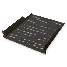 DIGITUS Shelf for fixed installation - 19-inch - 2U - Front mounting - Load capacity 25 kg - For network and server cabinets