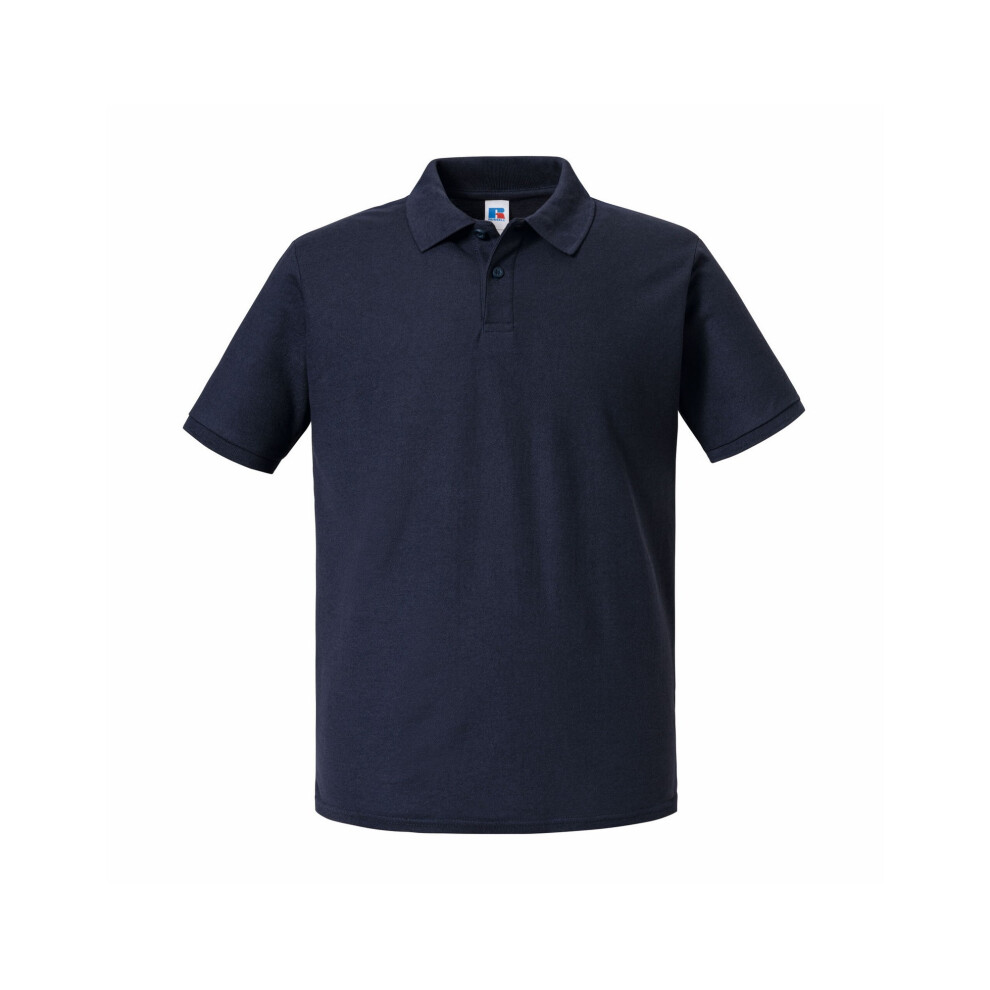 Russell (Xs, French Navy) Mens Authentic Pique Polo Shirt