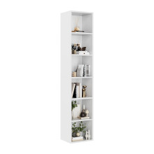 oneinmil Tall Narrow Bookcase, 6 Tier Bookshelf Display Rack, Modern Corner Cube with Open Storage Space, Storage Shelves for Home Office