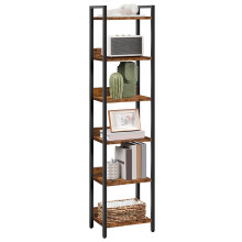MAHANCRIS Bookshelf, 6-Tier Bookcase, Standing Book Shelf for Small Space, Storage Shelf Organizer, for Living Room, Bedroom, Study, Balcony