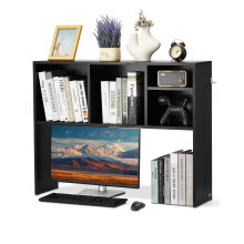 VEVOR Desktop Bookshelf, 1-Tier Desktop Storage Organizer, 37" x 9.4" x 28.7" Office Storage Rack Wood Display Shelf
