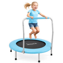 SereneLife Foldable Trampoline for Adults and Kids 91/102cm, Indoor Outdoor Mini Fitness Rebounder with Foam Handle