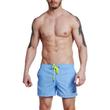 Mens Solid Color Drawstring Quick Dry Lined Beach Swim Trunks with Pockets Light L