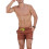 Mens Solid Color Drawstring Quick Dry Lined Beach Swim Trunks with Pockets Light Brown M 1