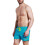 Mens Solid Color Drawstring Quick Dry Lined Beach Swim Trunks with Pockets Cyan- XXL 1