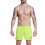 Mens Solid Color Drawstring Quick Dry Lined Beach Swim Trunks with Pockets Fluorescent Yellow XL 1