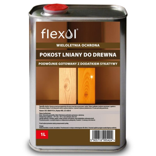 FLEXOL Leinölfirnis für Holz in der Blechdose 1 L
