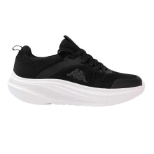 (10 UK, Black/White) Kappa Mens Prati Knitted Platform Trainers