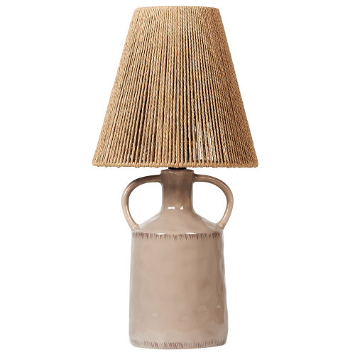 Beliani Table Lamp LARISSOS Ceramic Taupe