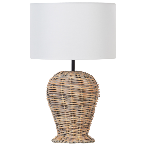 Beliani Table Lamp FURELOS Rattan Natural