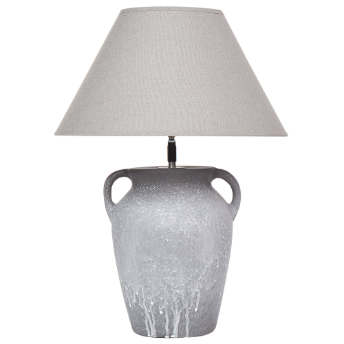 Beliani Table Lamp AGEFET Ceramic Grey