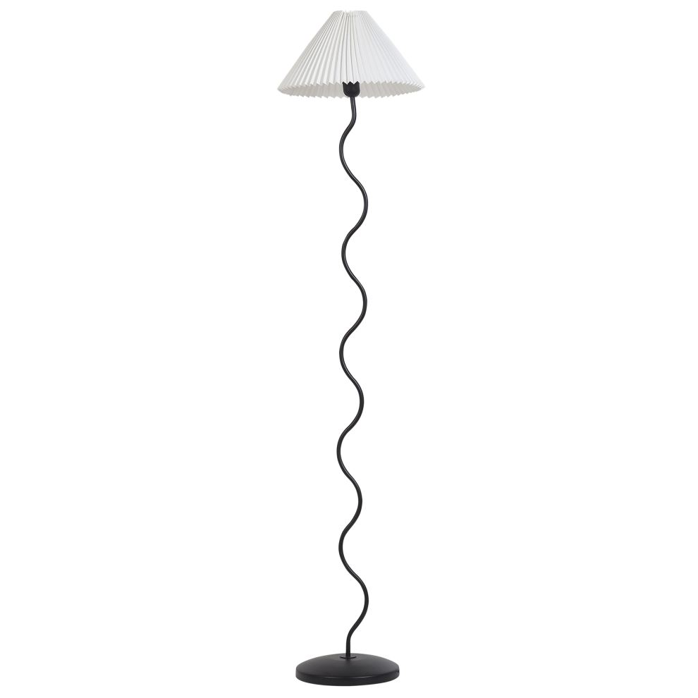 Beliani Floor Lamp Jikawo Metal Black