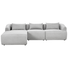 Corner Sofa 3 Seater SVANSELE Fabric Light Grey Right Hand