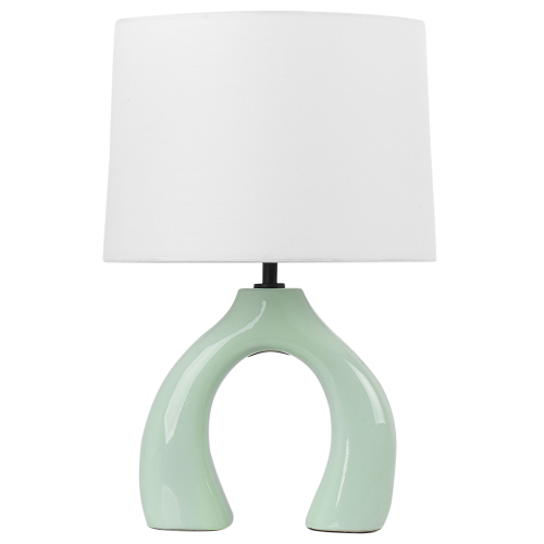 Beliani Table Lamp ABBIE Ceramic Light Green