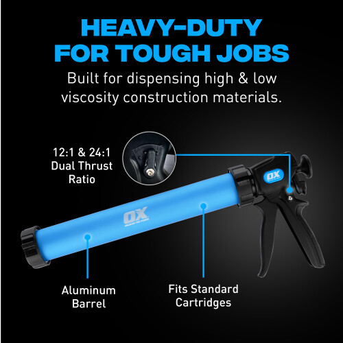 OX Pro Dual Thrust Sausage Gun - 600ml 1