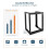 Tecmojo 12U Wall Mount Open Frame Swing Gate Server Rack, Network Rack for 19inch Computer/AV/Data/IT/Media Equipment, 18inch Depth 5