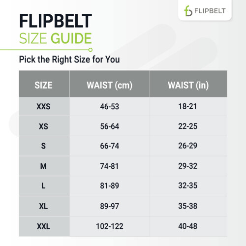FlipBelt Level Terrain Waist Pouch, Black, Large/32-35,FBB 2