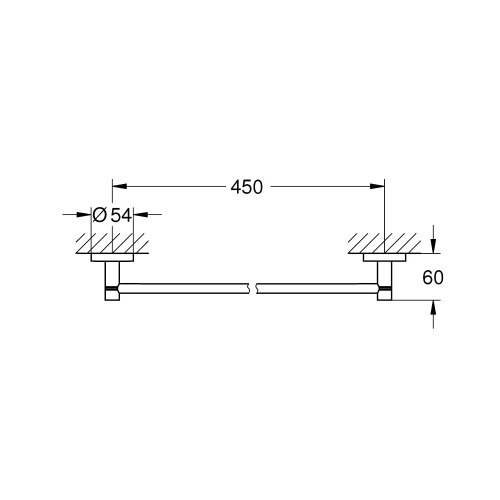 Grohe GROHE 40688001 Essentials Towel Rail, Silver 2
