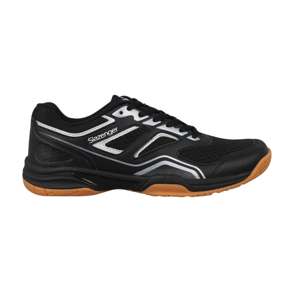 Slazenger (7 Uk, Black/Blue) Mens Mesh Indoor Court Trainers