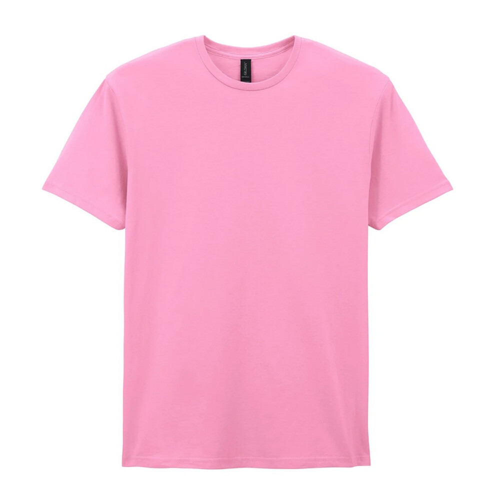 Gildan (L, Fan Candy Pink) Mens Softstyle Ringspun Cotton T-Shirt