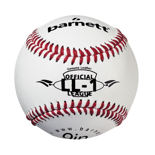 BARNETT LL-1 match and practice baseball ball size 9" white, 1 dozen 1