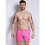 Mens Solid Color Drawstring Quick Dry Lined Beach Swim Trunks with Pockets Rose Red XXXL 2