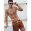Mens Solid Color Drawstring Quick Dry Lined Beach Swim Trunks with Pockets Light Brown L 3