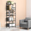 CADUKE 5 Tier Bookcase, Large Black Bookshelf with Open Storage 5